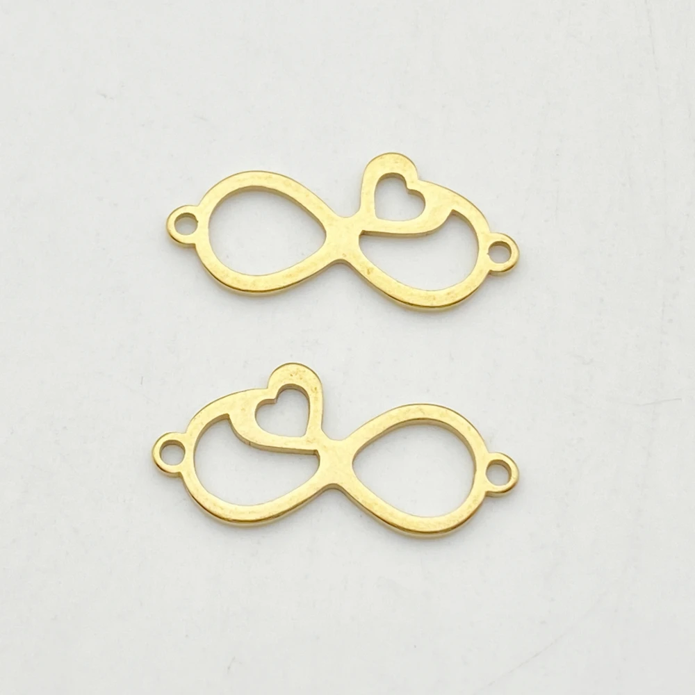 5pcs Forever Loves Charms Infinite Symbol Connectors Stainless Steel Make Diy Making Accessory