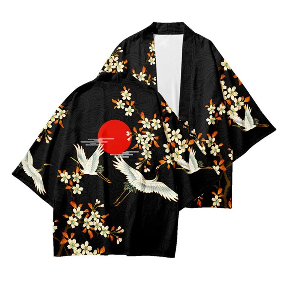 

2024 new Japanese traditional 3D printed women's kimono Harajuku style fashion men cardigan Outdoor casual classic unisex Haori