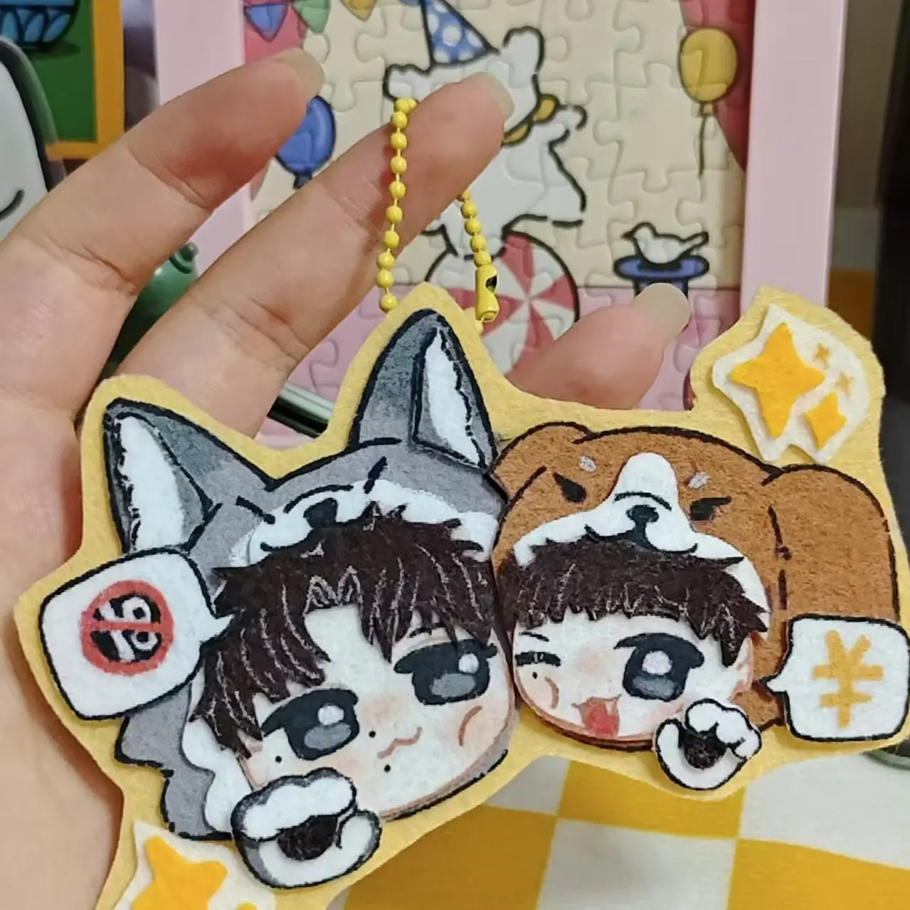 

"Зверная любовь" "Ziyu Tian Xuning" собака пластиковые потолочные подвески из нетканого материала, школьные ранцы в качестве подарков для друзей и занятий