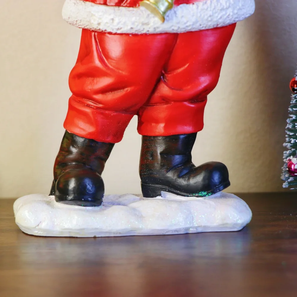 Neue Weihnachtsmann-Harzfigur, Geschenk-Weihnachtsmann-Statue, Weihnachtsfeier-Tischdekoration, Heimdekoration, Weihnachtsgeschenk – Detail 6