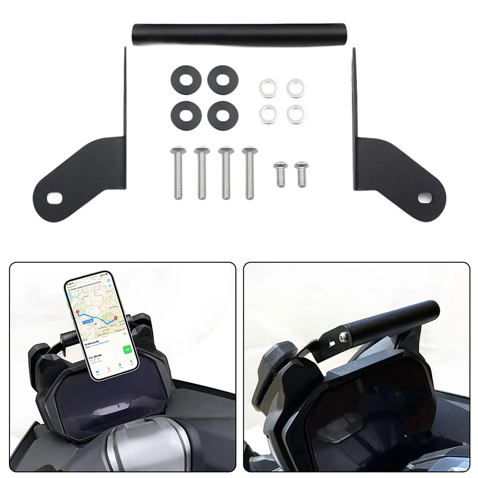 

Durable Metal Motorcycle Phone Holder Easy Install Navigation Plate Bracket for BMW C400GT 2019 2024 Riding