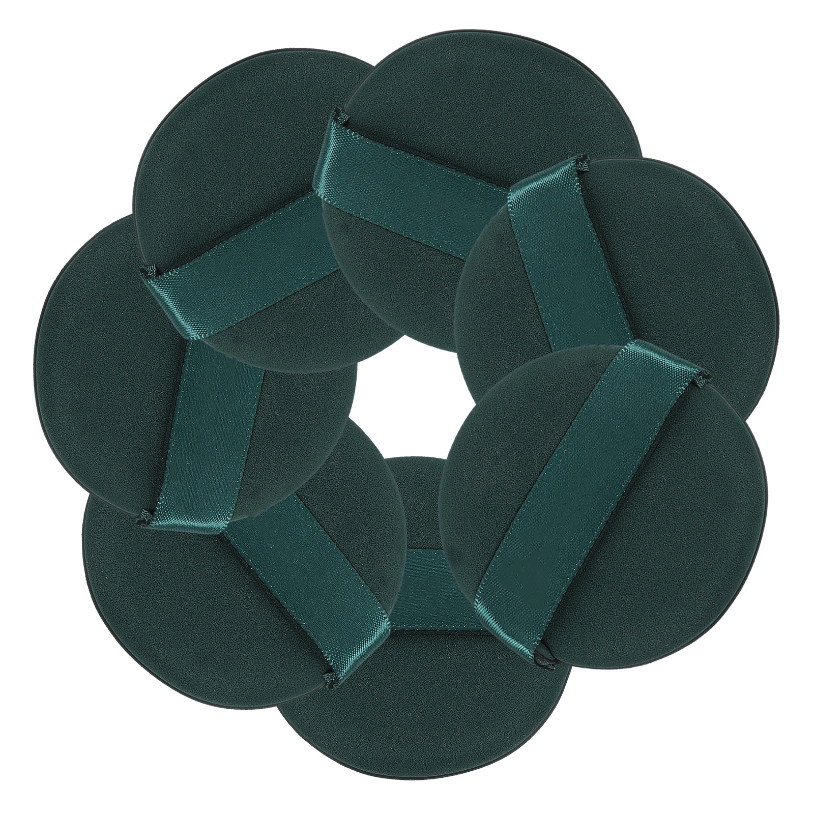 

7 Pcs Cushion Puff Makeup Sponges Olive Green Dry Wet Dual Use Makeup Powder Applicator Foundation Sponges