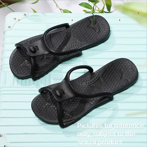 Upgraded Drainage Holes Foldable Travel Slippers Ultra Soft EVA Quick Drying Hotel Bathroom Men Women