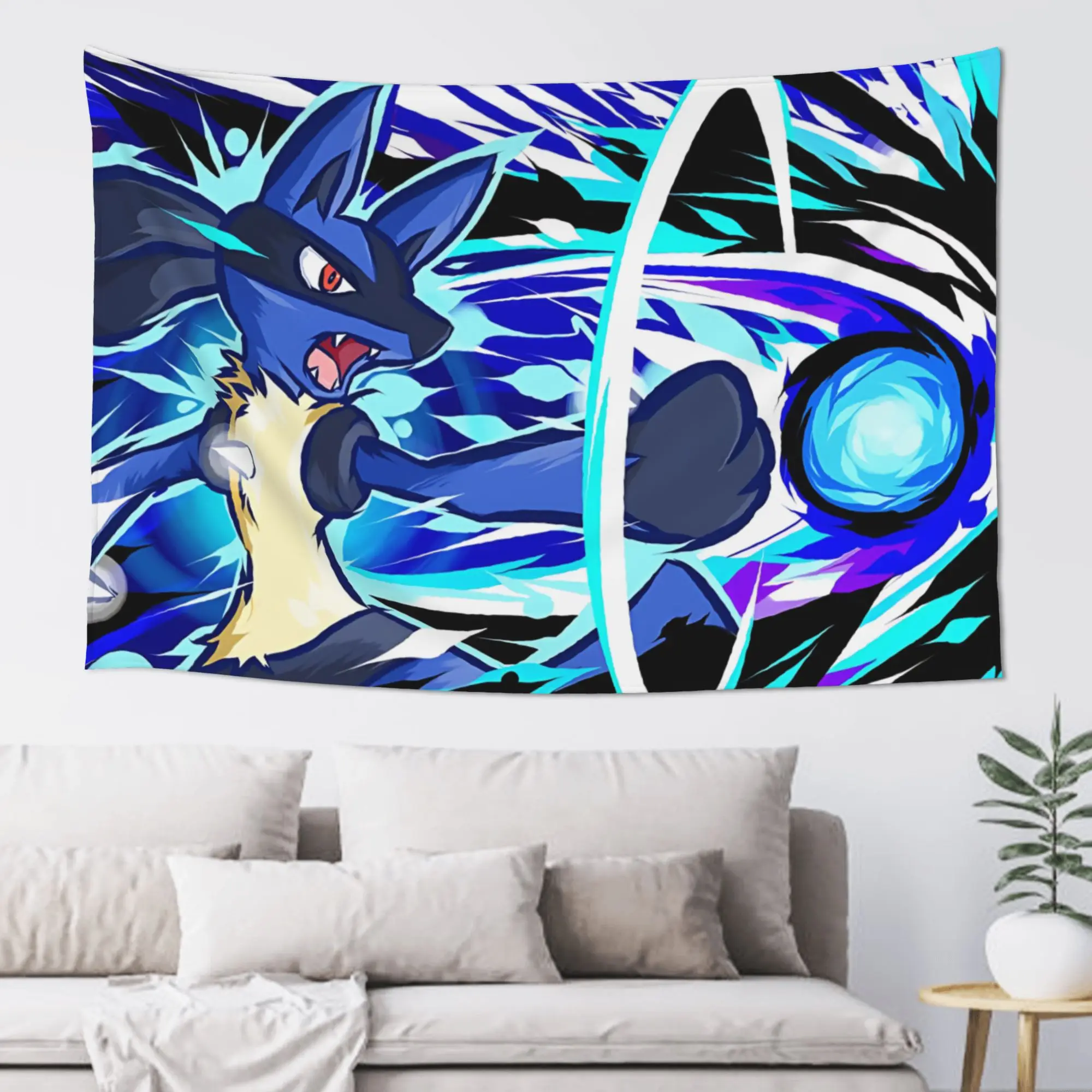 Cutecore Anime Pokemon Theme Tapestry Bedroom Decoration  Wall Hanging Blanket Tapestry Cool Stuff For Room