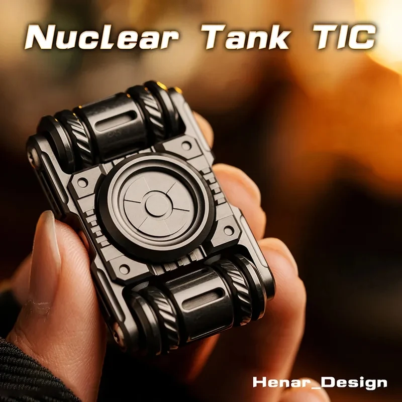 

WANWU EDC Nuclear Tank TIC Fingertip Gyro Titanium Zirconium Rotating Portable Play Decompression Gift