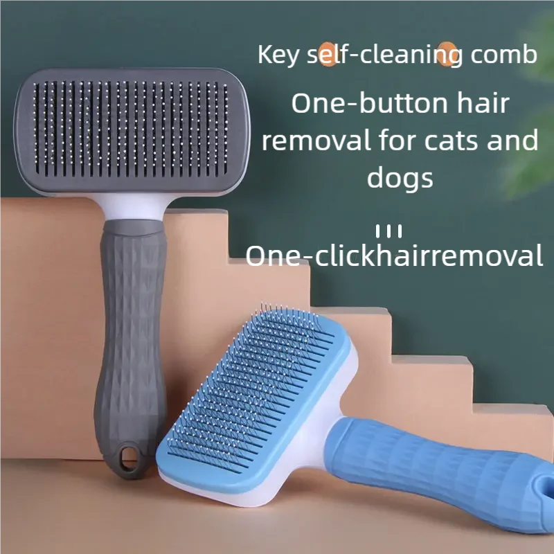 Haustier Pflege Pinsel Edelstahl Hund Haar Pinsel Katze Kamm Für Lange Kurze Haare Hunde Katzen Effektive Haarausfall Haustier Pflege Zubehör