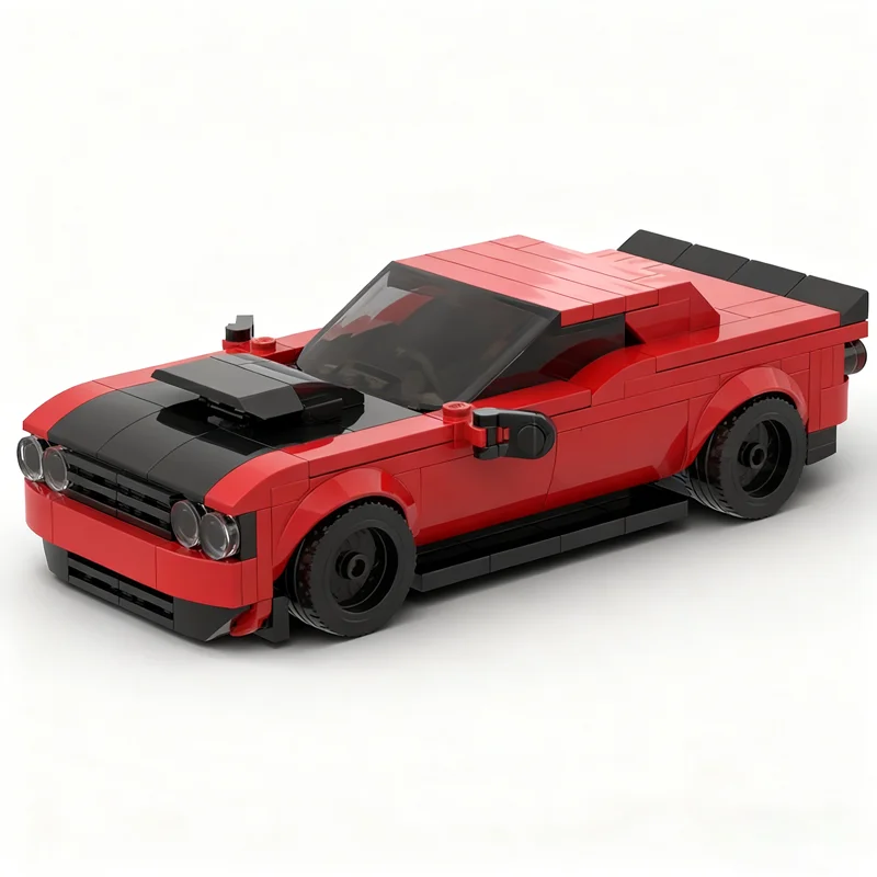 239pcs MOC City Champions Speed Champion Dodge Challenger Demon 8 Model Building Blocks Architecture Christmas Gift Toy Birthday