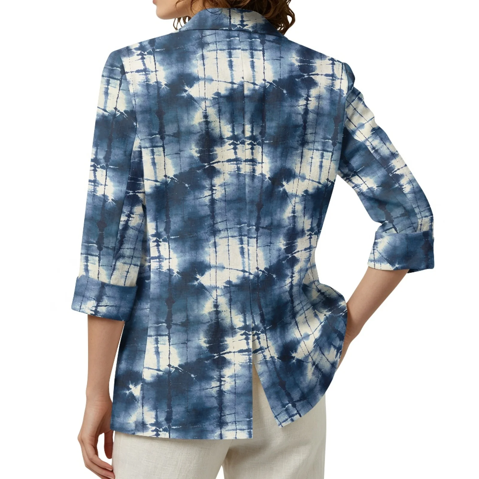 PENSTROLL TieDye Linen Style Light Cover Up Lightweight Layering Piece for Womens S-3XL