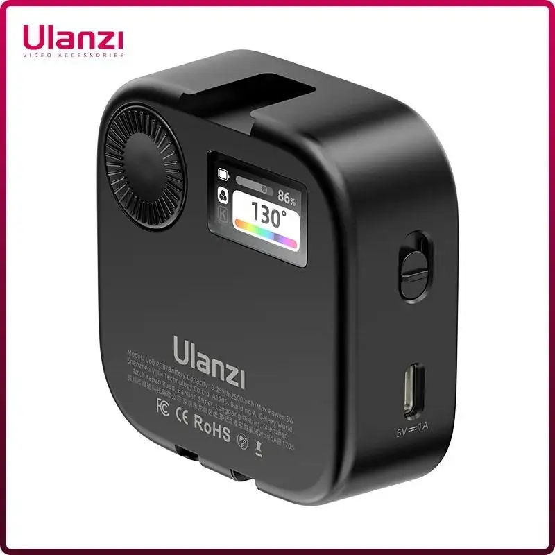 Ulanzi U60 Full Color RGB Video Light 2500-9000K Bi-Color Dimmable Photography Fill Light Camera Light for DSLR Livestreaming