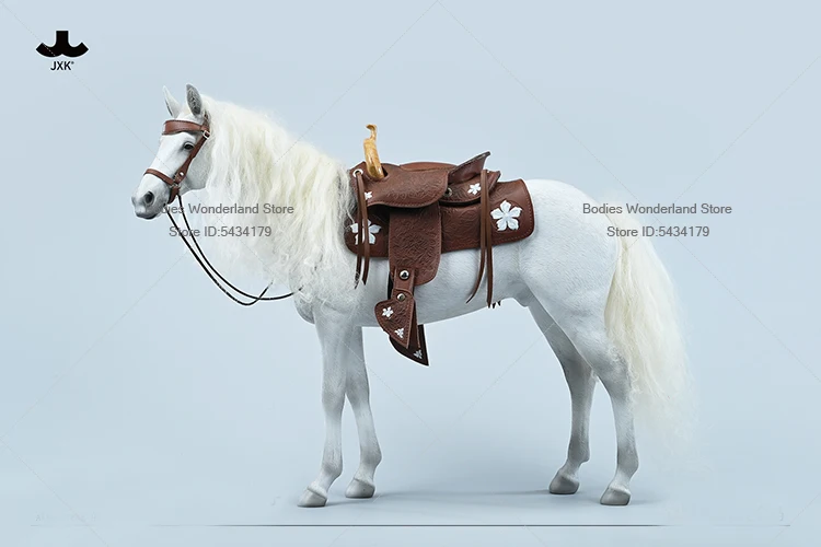 JXK208C 1/6 스케일 시뮬레이션 된 미니 말 안장 하네스 인형 집 장면 액세서리 12 인치 액션 피규어 바디