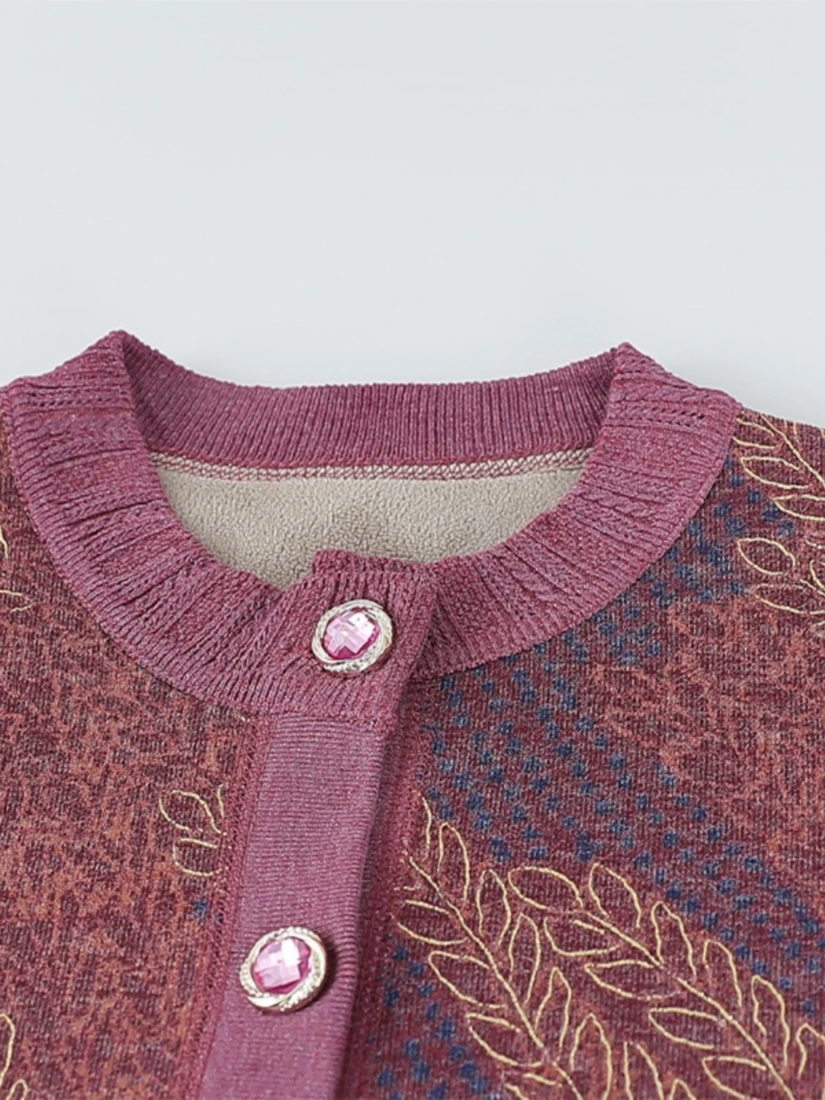 Thiened Fce Knitted Cardigan Coat for Middle-Aged And ly Women Winter Warm Outerwear Long Sve round Ne Sweater