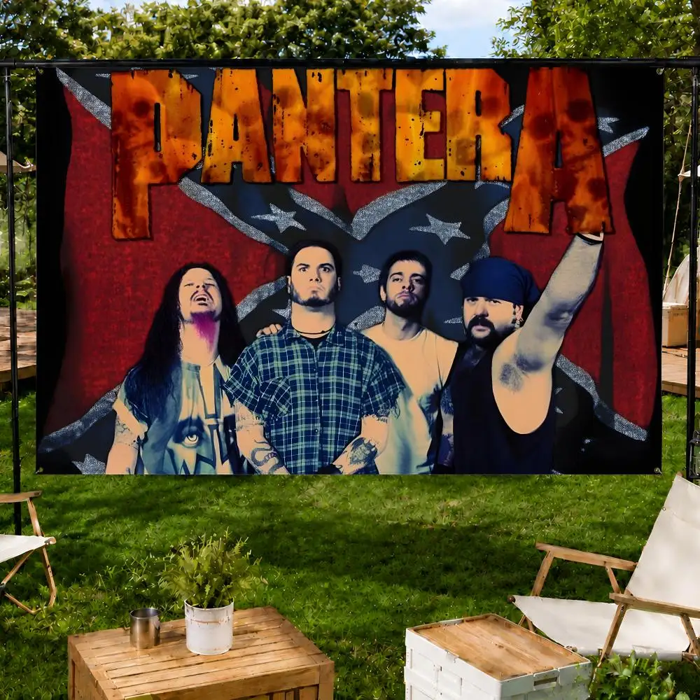 Metal Band P-Pantera Flags Fan support, home, dormitory, wall decoration, outdoor camping, party banners, gifts