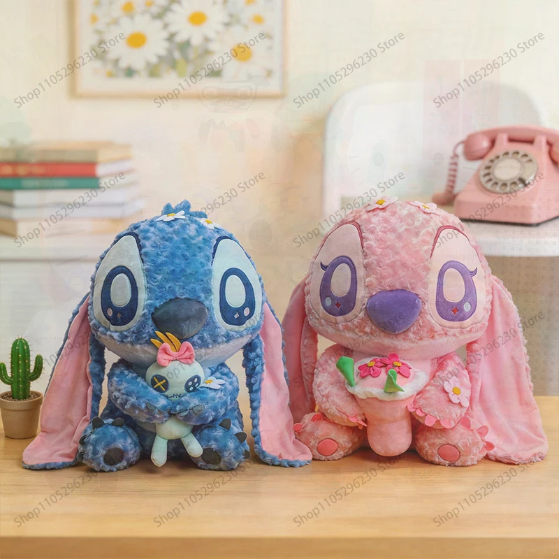 

New Stitch Petals Angel Plush Doll Soft Stuffed Toy for Kids Birthday Gift Ideal Present for Children Exchange Baby