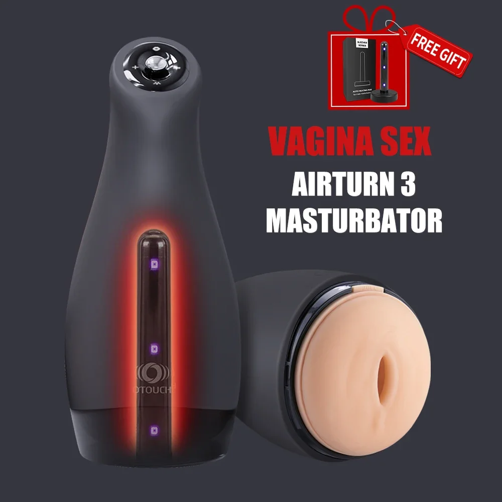 Airturn 3 Blowjob Sucking Machine Masturbator For Men Vagina Pussy Male Masturbation Toys Electric Equipment Adult Goods