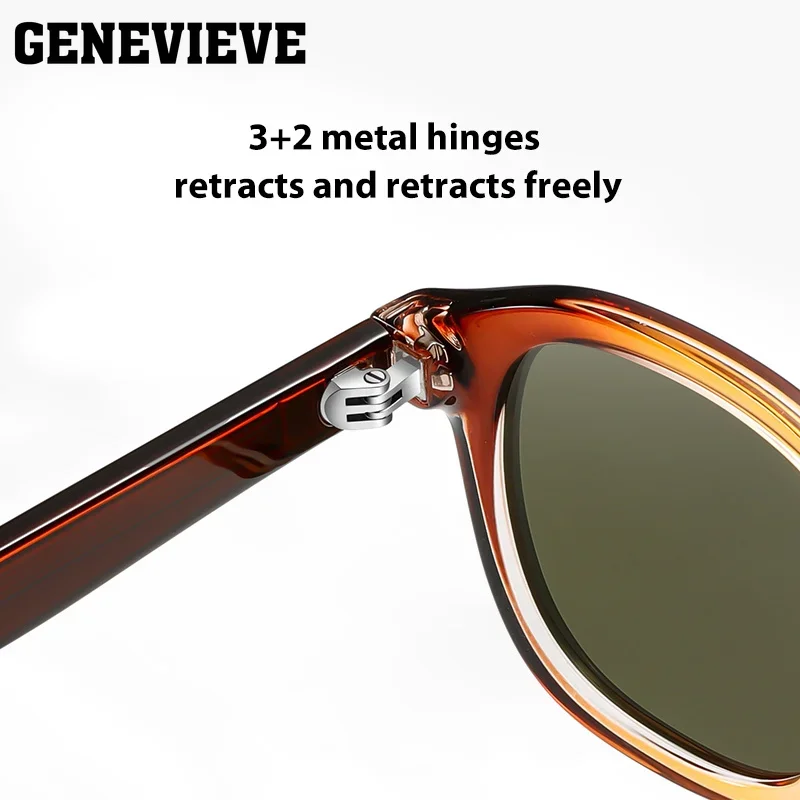 GENEVIEVE Fashion Personalized Geometric Oval Sunglasses UV Protection Customizable Prescription Polarized Sunglasses S31129