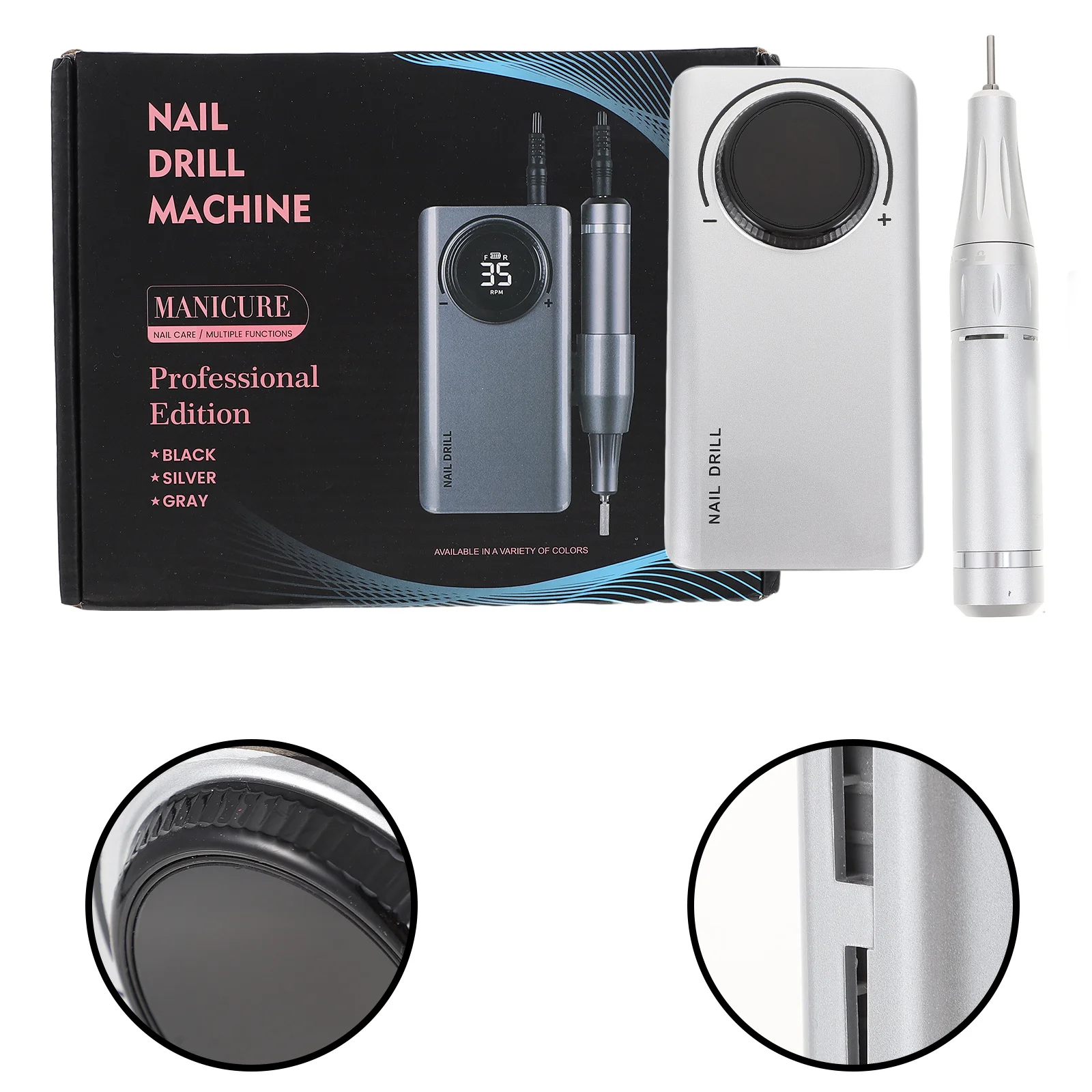 電気ネイルドリルペン金属素材耐久性のあるポータブル爪研磨ツール USB 充電式マニキュア用品