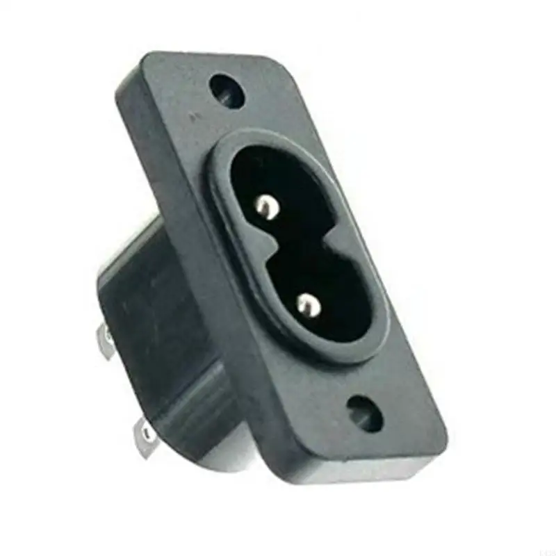 K43B Durability 8 Connectors C8 Panel Mount Plug Adapter For Convenient Power Management AC250V 2.5A 2Pin Plug