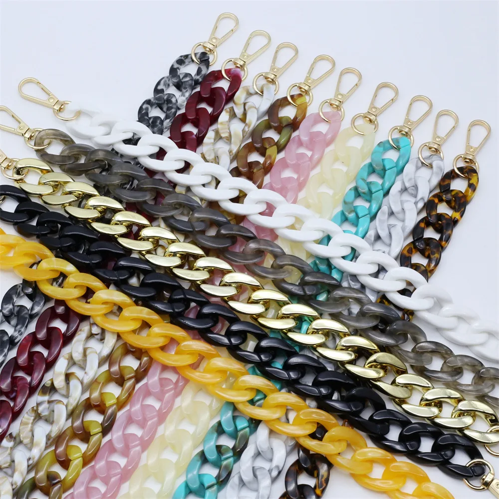 60cm Acrylic Woman Handbag Chain Shoulder Bag Strap Detachable Purse Crossbody Bag Handles Chains Belt Bag Part Accessories