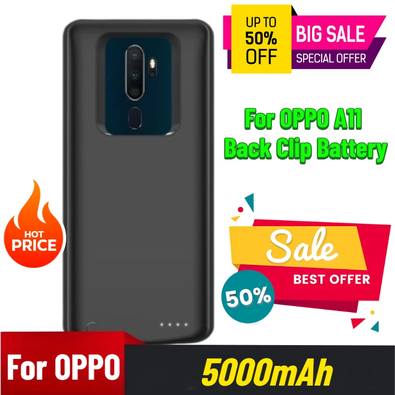 

5000mAh for OPPO A11 Back Clip Battery Fast Charging Wireless Power Bank Mini Slim and Light Power Bank