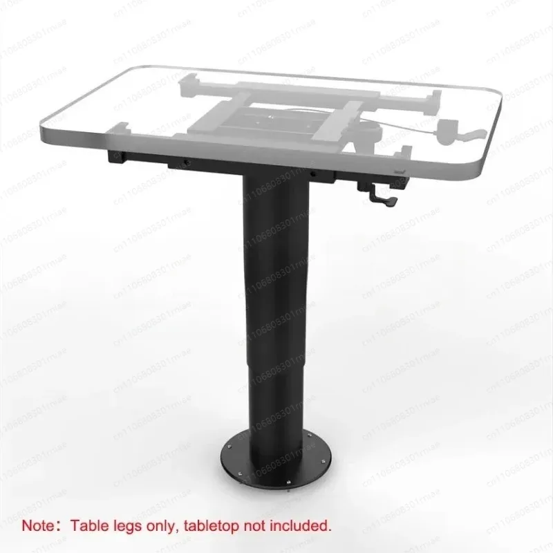 Aluminum Alloy Lifting Table Leg Adjustable Height Table Base with Four-Way Translation Frame for RV Caravan Boat Yacht-YBJ