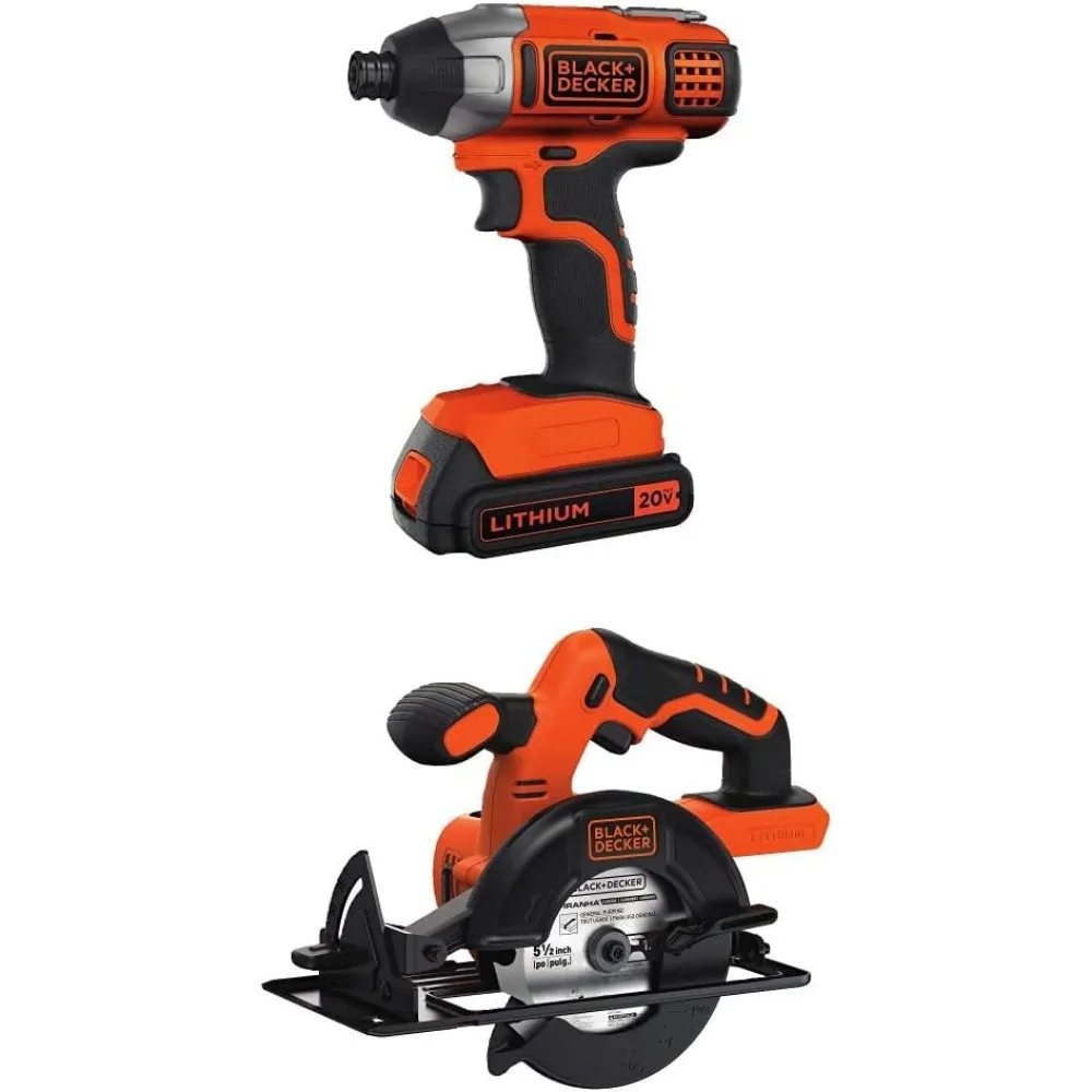 Bdinf20c 20V Lithium Draadloze Multifunctionele Inflator (Alleen Gereedschap) Met Zwart + Decker Bdci20c 20V Max Lithium Impact Driver