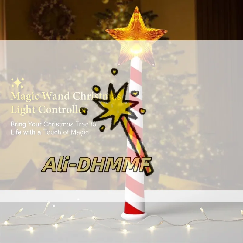 Controlador de estrela LED musical de varinha mágica - controle remoto de luz de Natal para decoração de casa de férias e presentes