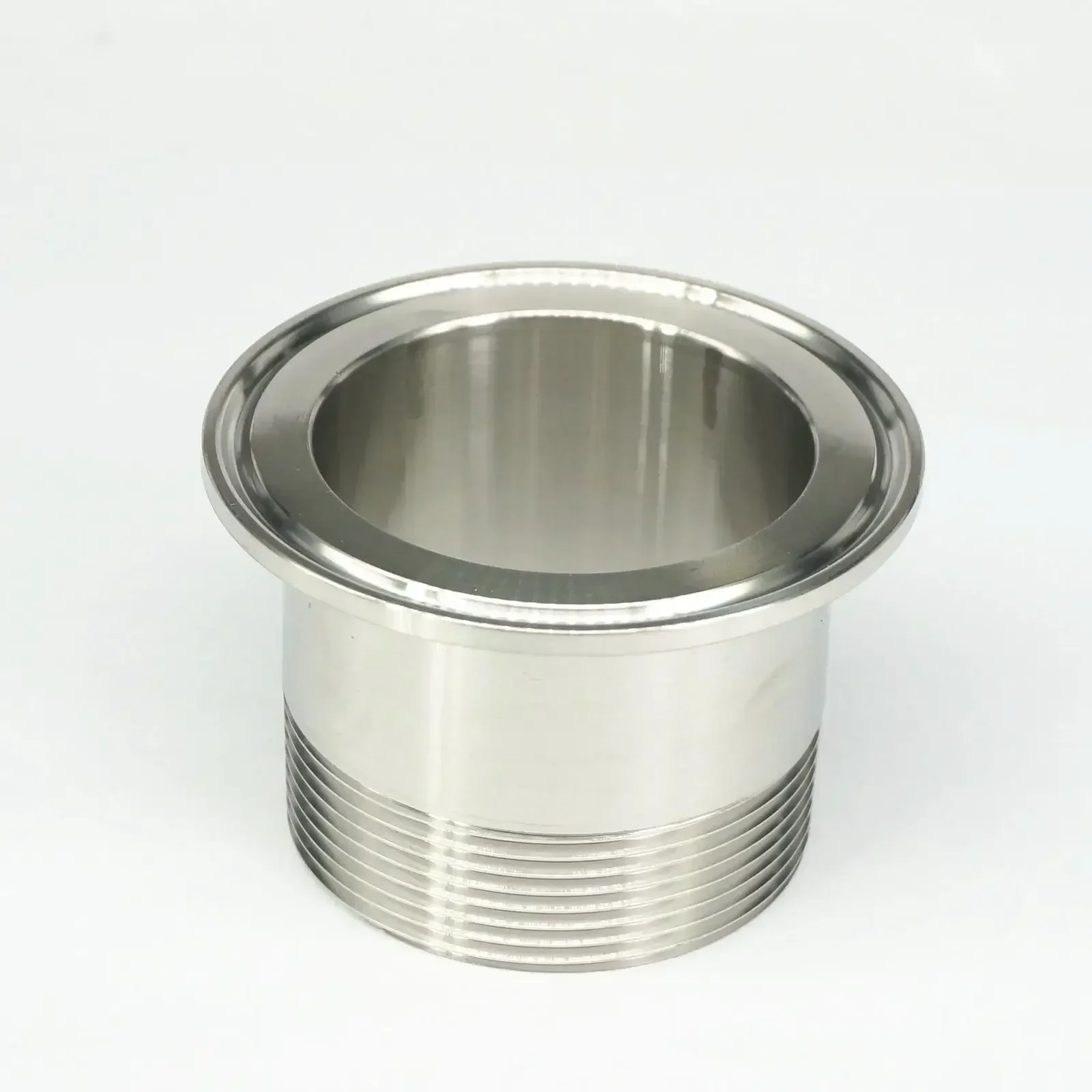 

2-1/2" BSP Male x 91mm Ferrule O/D Tri Clamp 3" 304 Stainless Steel Sanitary Pipe Fitting Connector Homebrew