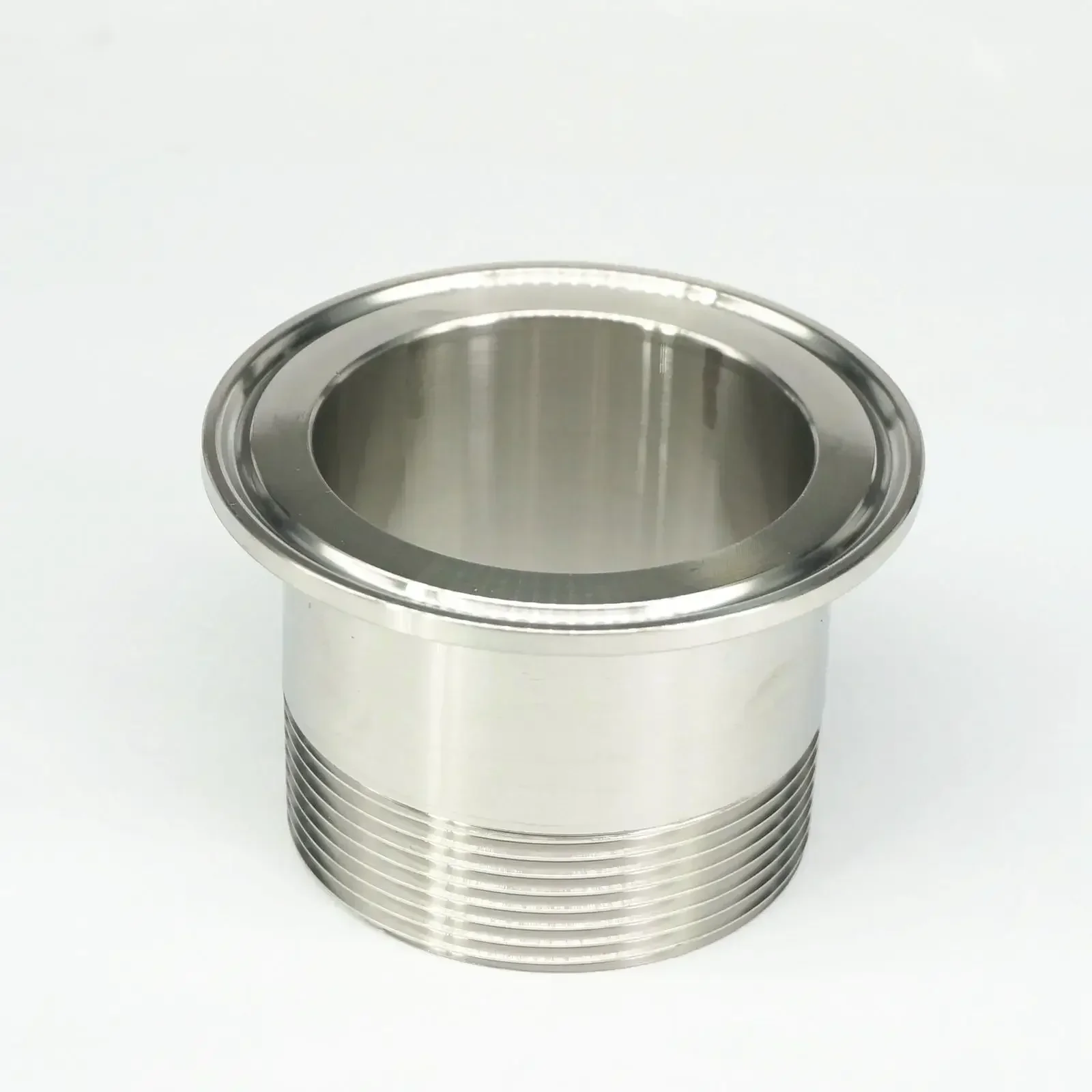 2-1/2" BSP Male x 91mm Ferrule O/D Tri Clamp 3" 304 Stainless Steel Sanitary Pipe Fitting Connector Homebrew