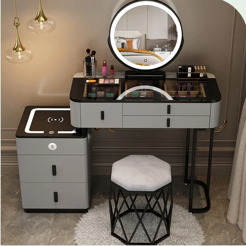 Coffee Mobile Dressers Bedroom Storage Cabinet Glass Women Dressers Drawers Luxury Tocador Para Dormitorio Living Room Furniture