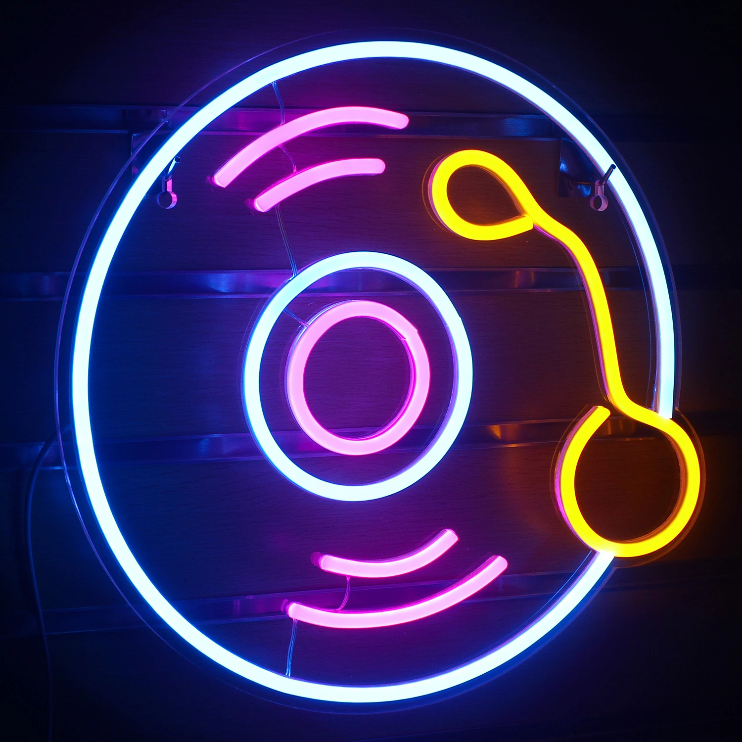 CD Record Neon Sign Recording Studio Glowing Wall Decor Bar Party Club Music Gamer Bedroom Decor Neon Light Music Lover Neon