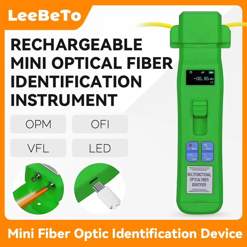 

COMPTYCO AUA-C607/C605 Rechargeable Fiber Optic Identifier Live with Built in OFI /OPM /LED Light /VFL 800-1700nm SM