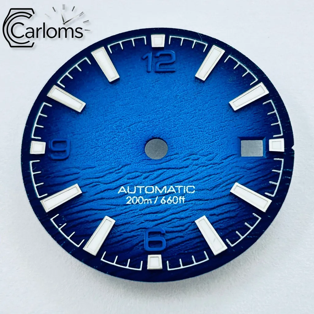 29mm NH35 Uhrenzifferblatt Grün Leuchtend Schwarz Blau Grün Steriles Uhrenzifferblatt Hochwertige Uhrenmodifikationsteile – Detail 4