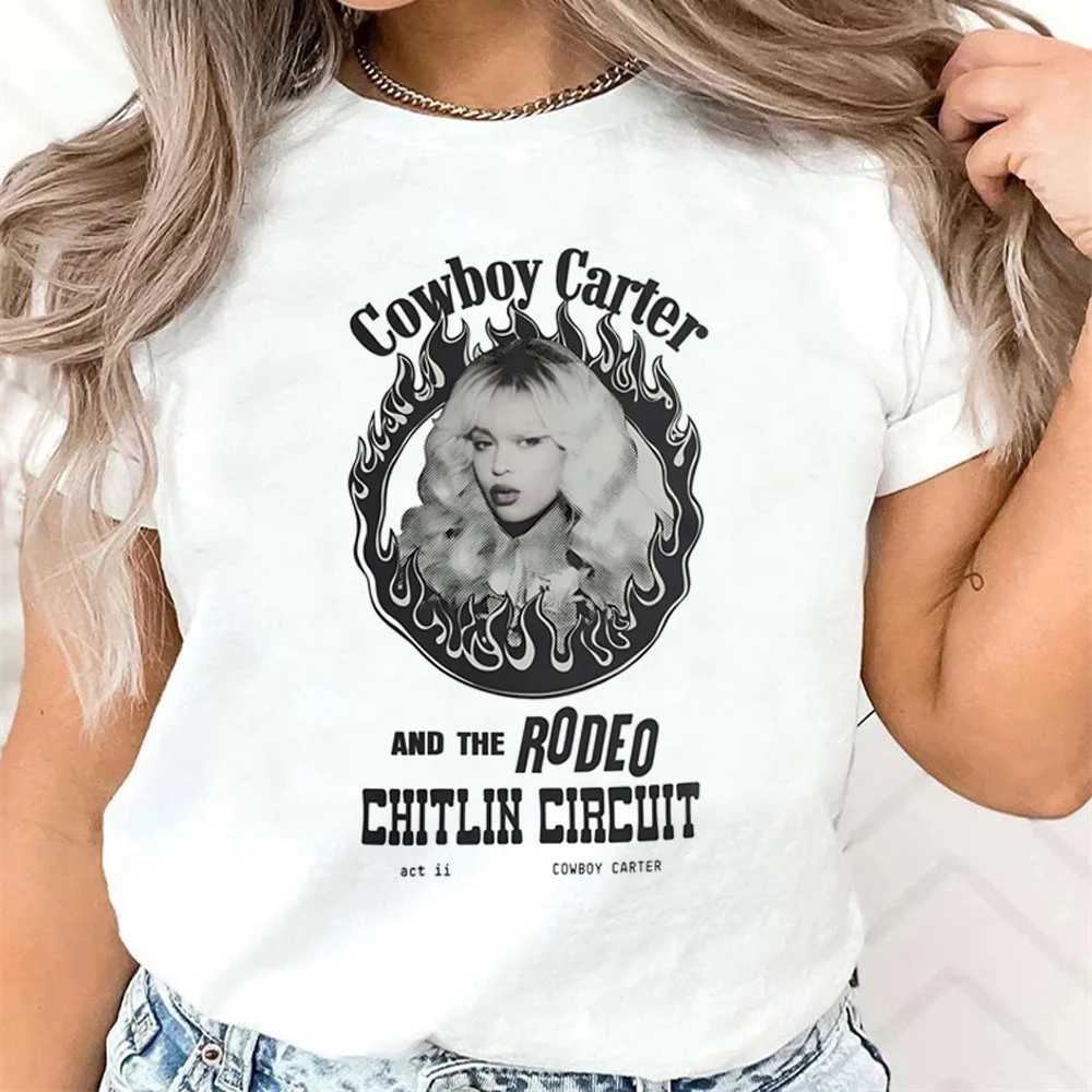 Beyoncé cowboy carter camiseta adolescente harajuku y2k clássico 80s confortável roupas coreanas camisa punk 2000s gráfico confortável