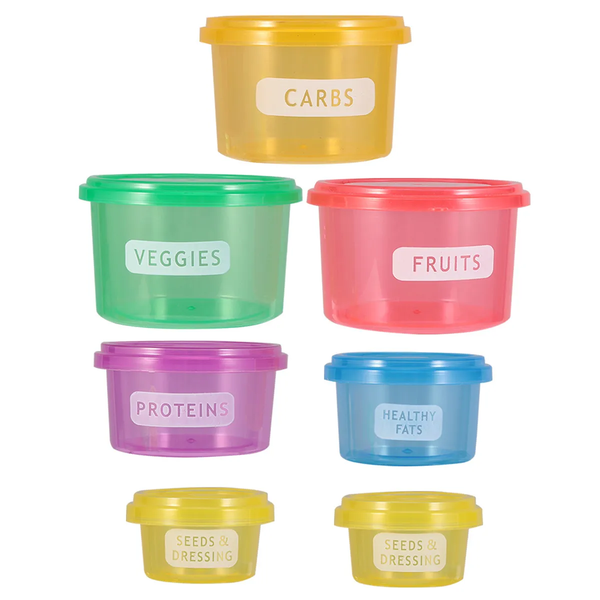 1Set Diet Portion Control Food Container Fresh-Keeping Food Storage Box Multifunctional Portable Eco-Friendly for Meal