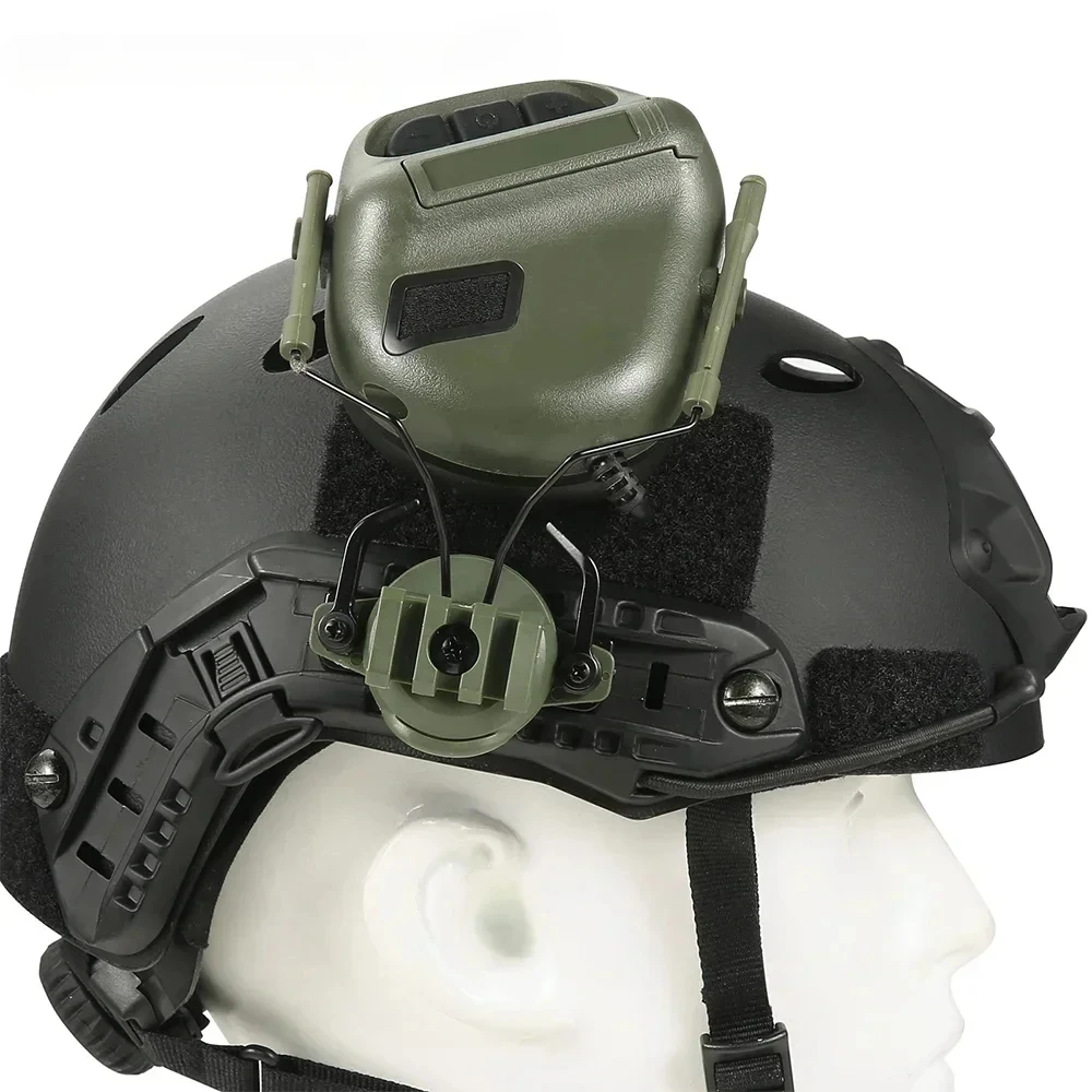 Tactical Fast Rail Mounts Headset Rail Adapter Headset Holder Set Shooting Helmet 360 Rotation Helmet Rail Suspension Bracket