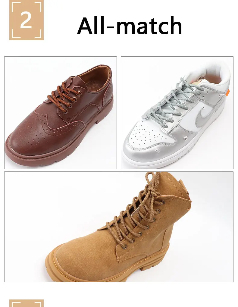 Neue runde Schnürsenkel für Outdoor-Wanderschuhe, High-Top-Schuhe, Freizeitsneaker, Sportschuhe, Lederschuhe, Stiefel, Kinderschnürsenkel, Zubehör – Detail 4