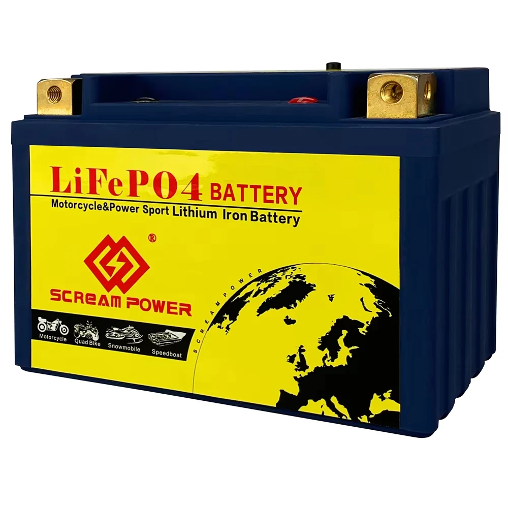 14S 12V 8Ah LiFePO4 Battery Motorcycle Starter Battery CCA 480A Built in BMS Lithium Iron Phosphate Scooter Batteries ATV UTV