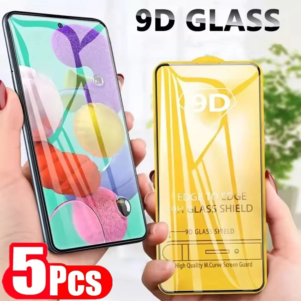 

5Pcs 9D Tempered Glass Screen Protector for Samsung A56 A55 A36 A35 A54 A53 A52 A34 A33 A16 A13 A14 A15 A52S A32 A26 A51 S10E