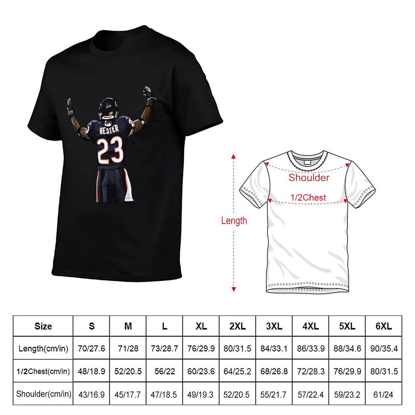 Devin Hester #23 Sign T-Shirt t shirts for man graphic funny t shirts for man cotton funny T-Shirt