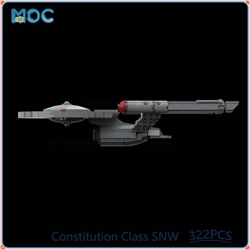 فئة الدستور SNW (Enterprise) MOC اللبنات لتقوم بها بنفسك تجميع الطوب مجموعة الفضاء نموذج عرض اللعب الهدايا 322 قطعة