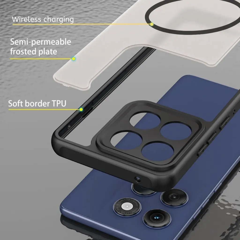 Luxuriöse matte, stoßfeste Magsafe-Magnethülle für iPhone 17 Air 17 Pro 17 Pro Max, kabelloses Laden, stoßfeste harte Rückseite – Detail 5