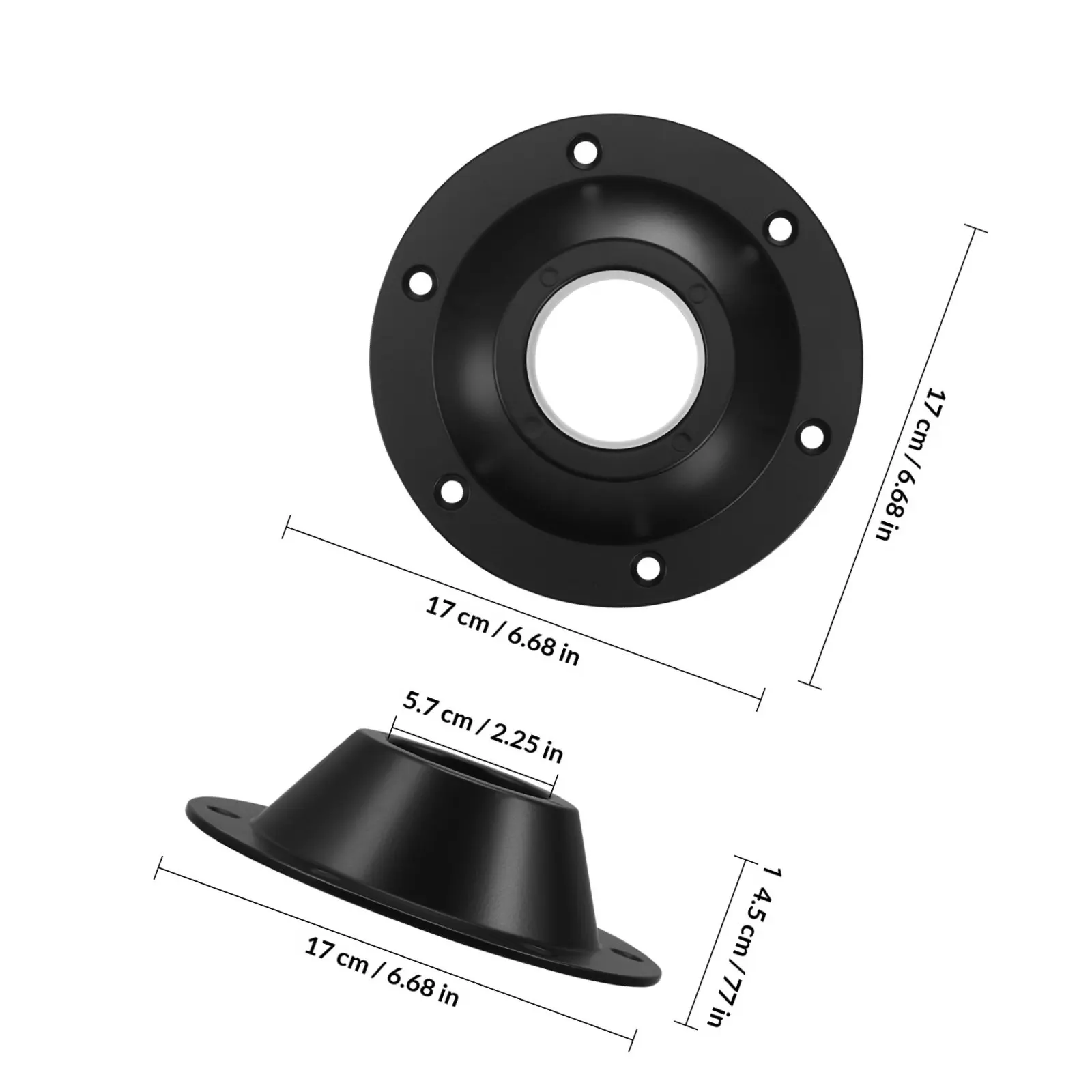 2Pcs Rv Table Base Mount Aluminum Reliable Camper Table Floor Flush Installation Replacement Kit Rv Accessories