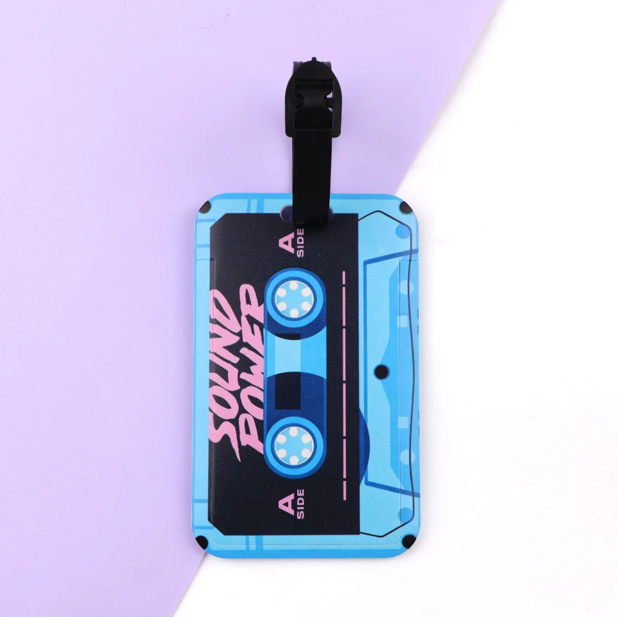 Vintage Cassette Tape Luggage Tags Suitcase ID Address Name Holder Baggage Tag Travel Boarding Portable Suitcase Accessories