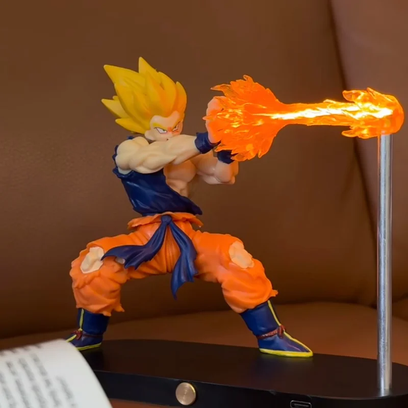 

Dragon Ball Goku Kamehameha Shockwave Pvc Figure 3 Gear Adjustable Brightness Night Light Desktop Decor Anime Collectible Gift
