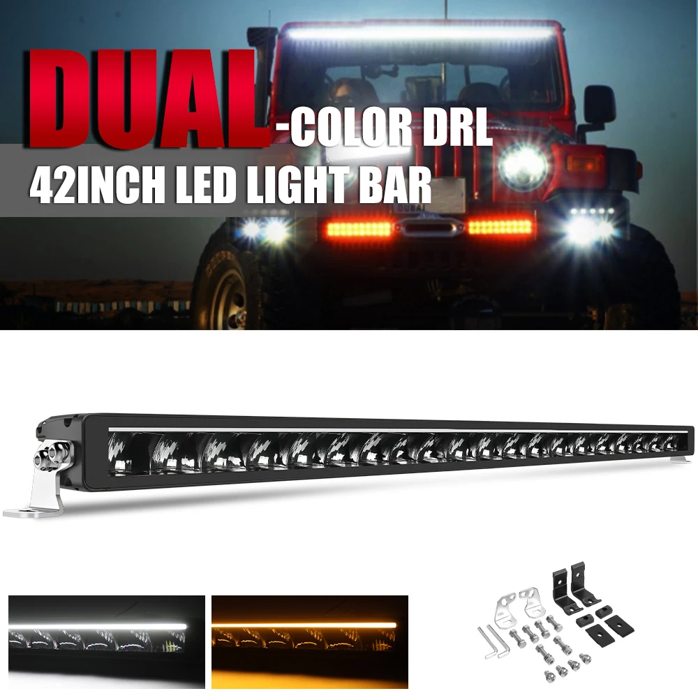 yZ[zUNISHINE 40C` Xg[gLEDCgo[ R{DRL zCg/Ao[ t[htN^[fUC tbhr[ 4x4It[hgbNp 12V/24VΉ