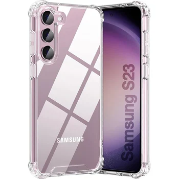 Shockproof Soft Clear TPU Case For Samsung Galaxy S25 S24 S23 S21 FE S22 Plus Ultra Cover…