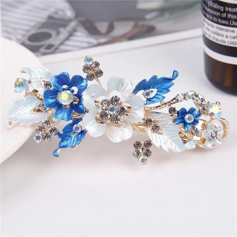 Delysia King Alloy Hollow Flower Barrettes Girl Fashion Crystal Wysokiej jakości wiosenne spinki do włosów