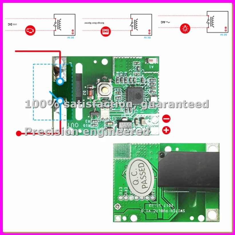 For RE5V1C Relay Module 5V WiFi DIY Switch Dry Contact Output Work for Assistant IFTTT-ABVP
