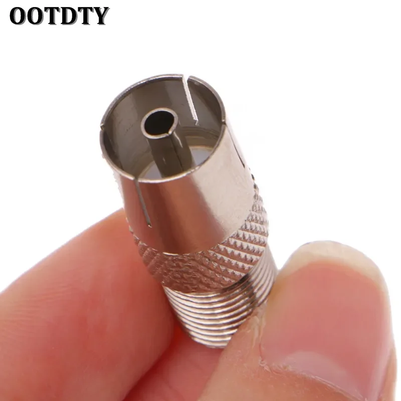 OOTDTY 10pcs F female Plug to Female Straight RF coaxial adapter F-type connector