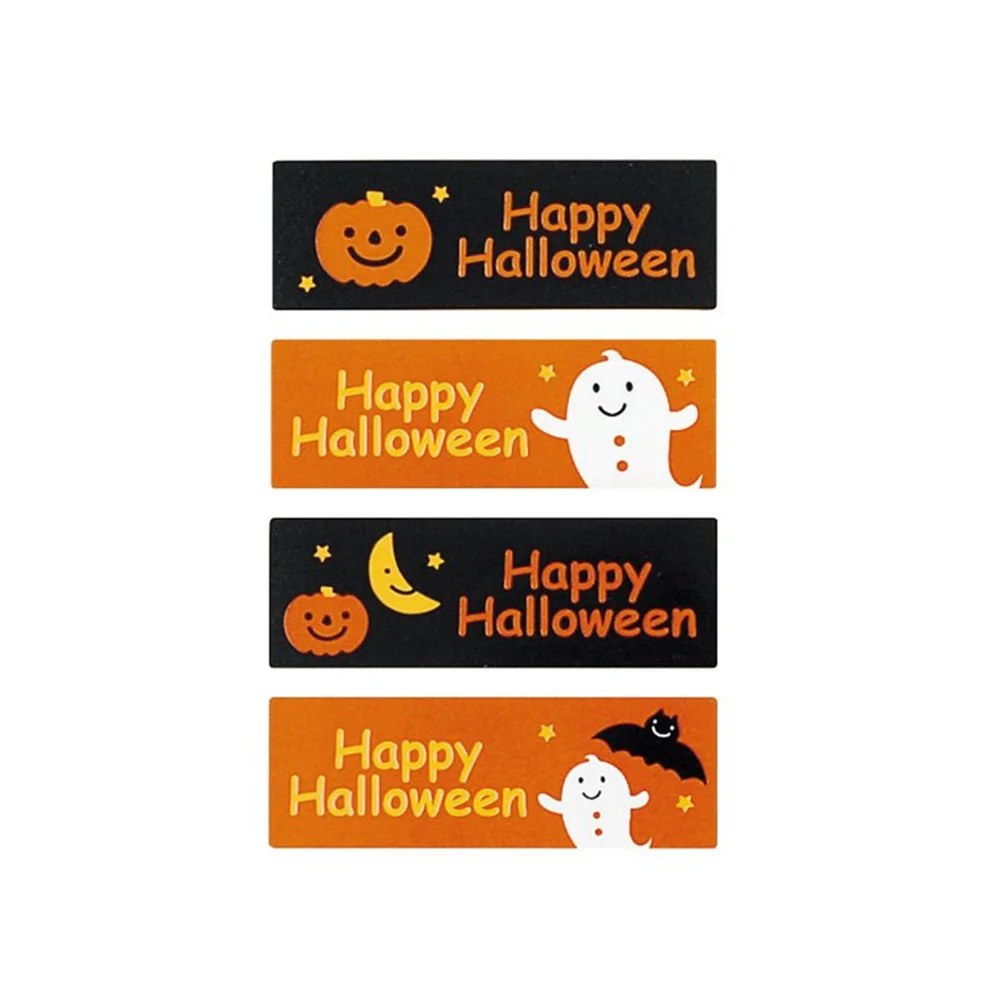 

48 Pcs Decorative Stickers PVC Adhesive Seal for Packaging Square Halloween Decals